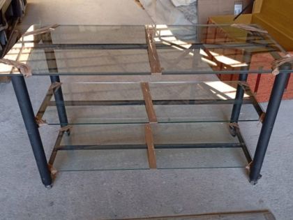 ΤΡΑΠΕΖΙ ΠΑΓΚΟΣ ΓΥΑΛΙΝΟΣ 150X70X90ΕΚ (1068/7):