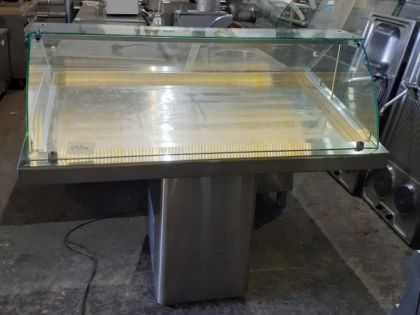 ΨΑΡΙΕΡΑ ΜΕ ΒΙΤΡΙΝΑ NIKI INOX 144X91X118ΕΚ (615/742):